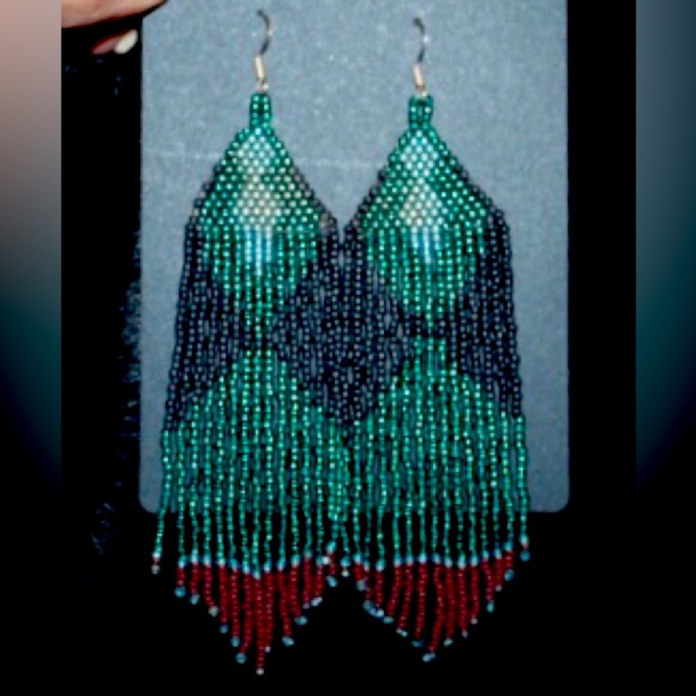 Beautiful handmade beaded earrings